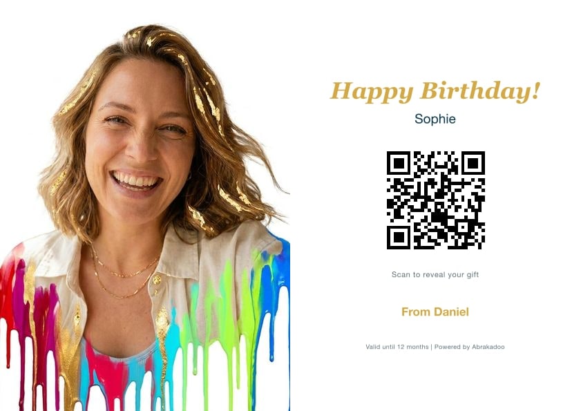 Editorial voucher card example